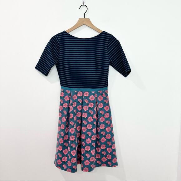 Matilda Jane Peyton Dress Floral Rose Strip size Small - Picture 2 of 8